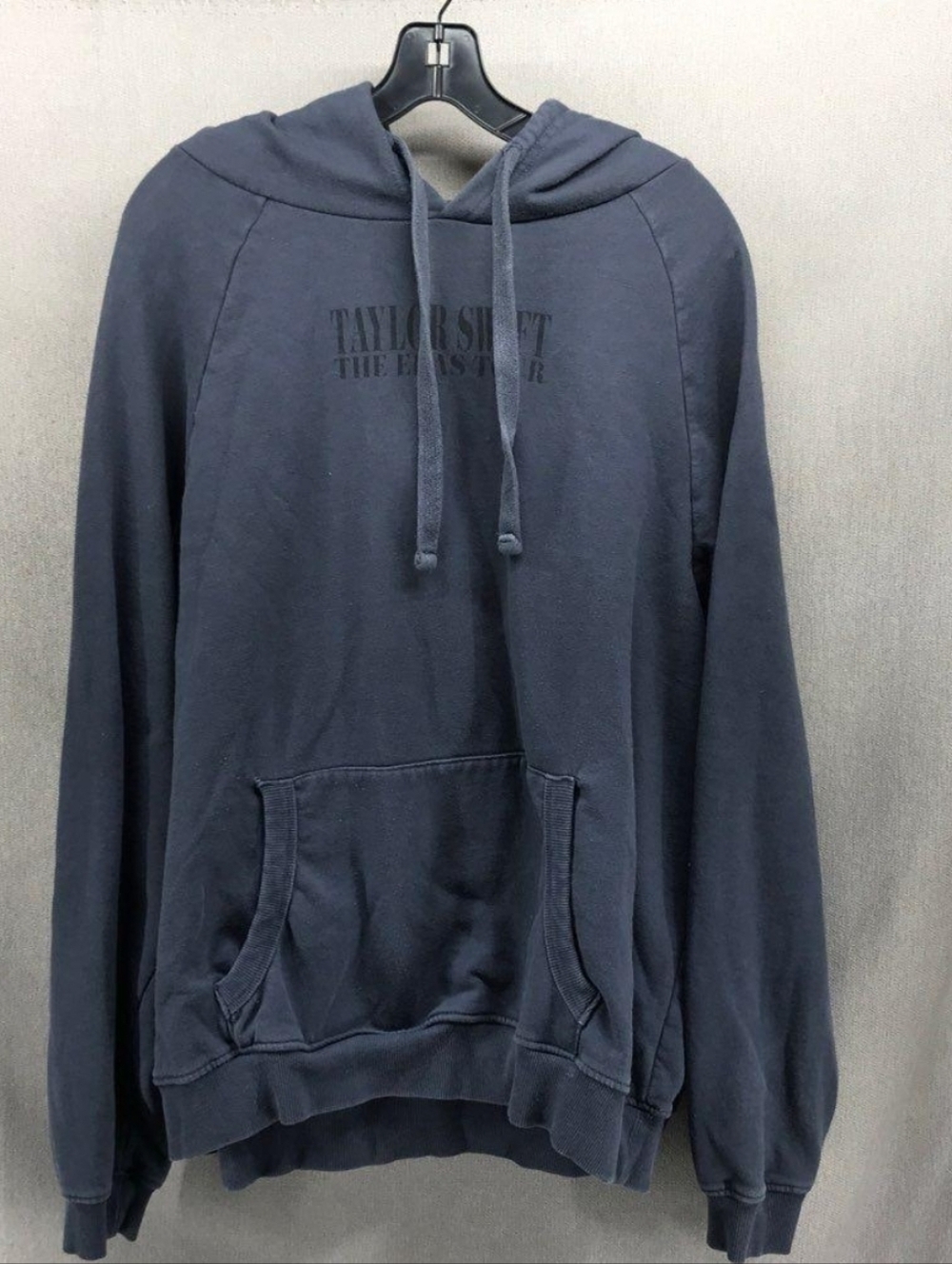 Taylor Swift The Eras Tour Steely Blue Pullover Hooded Sweatshirt Women's Sz Lg
